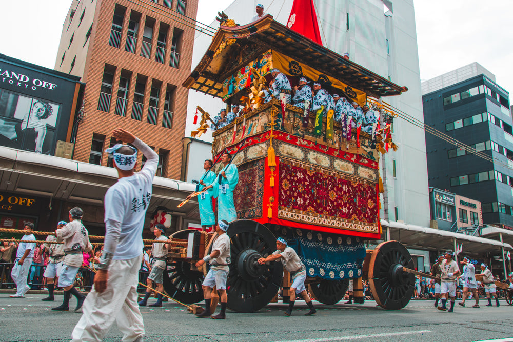  Gion Matsuri Floats are wheeled through the city in Japans most famous festival.