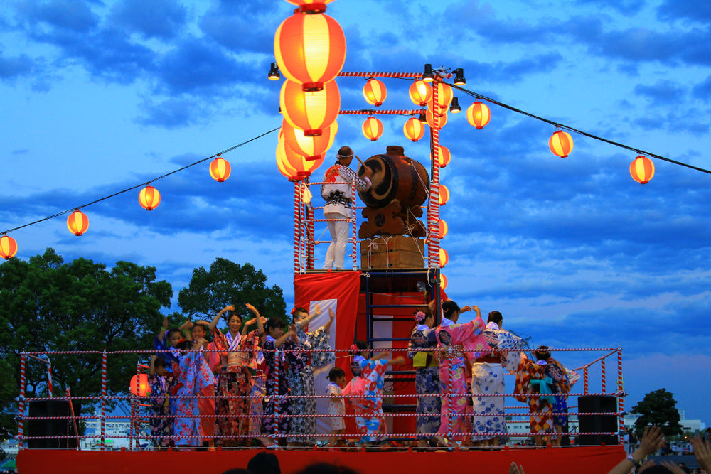 Obon Festival, a major Japanese summer festival, held at a park in Yokohama.