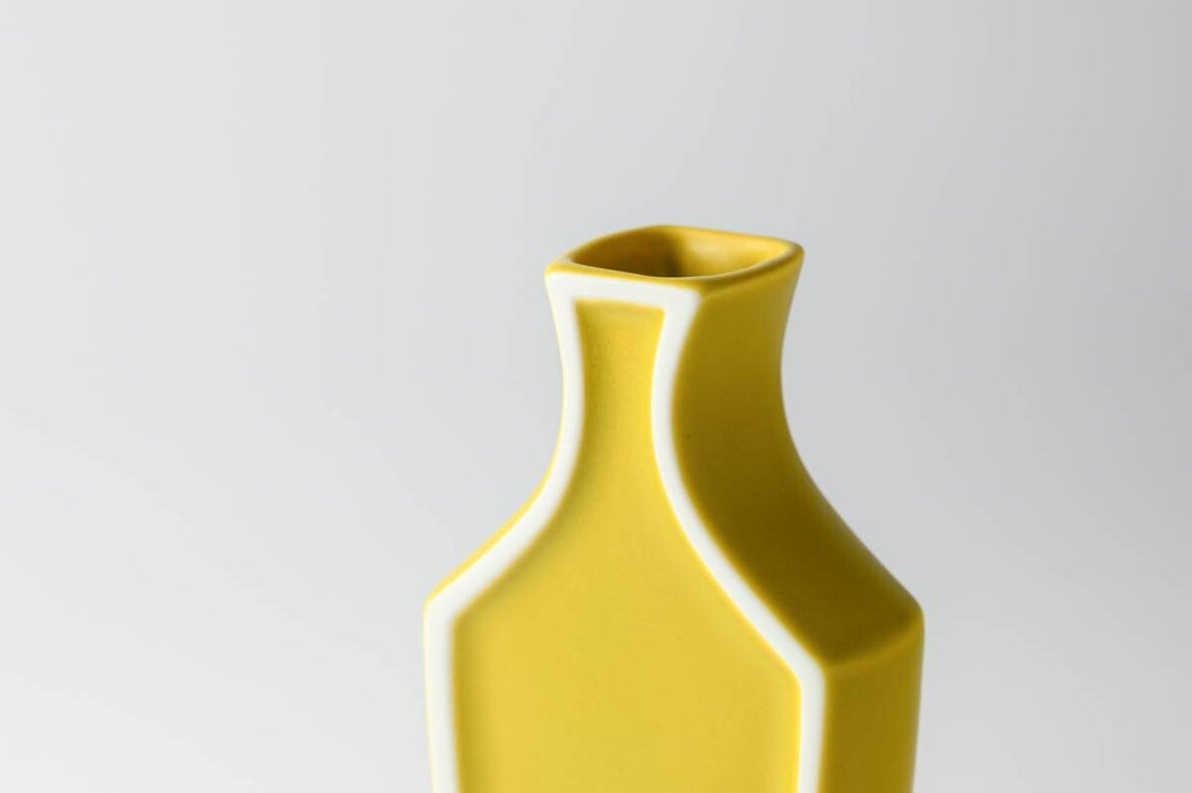 Minoyaki Small Vase Mustard Yellow