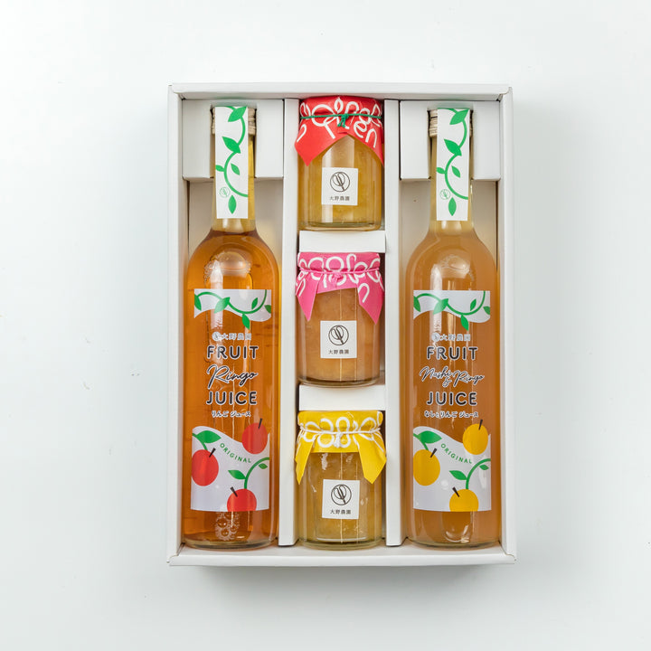 Ono Farm Japanese Fruit Juice and Jam Gift Box (2 Bottles and 3 Jars) thumbnail 2