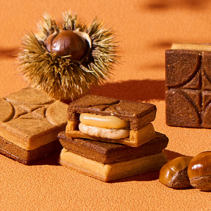 Press Butter Sand Cookie Gift Box: Chestnut (5 Pieces)