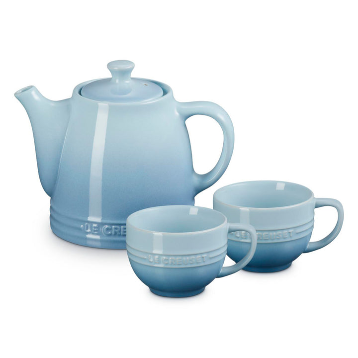 Le Creuset Teapot And Mug Set In Coastal Blue