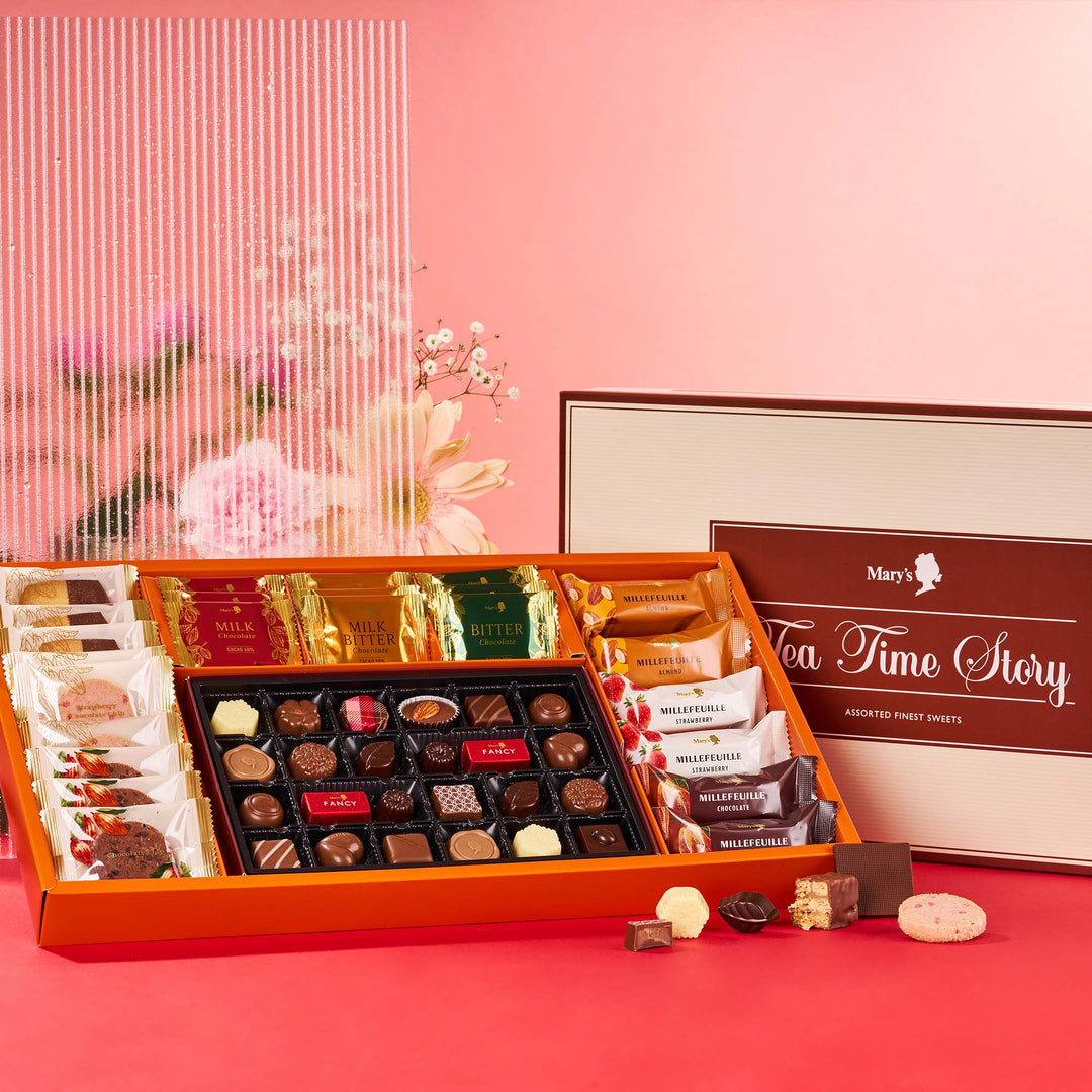 Tea Time Stories: Chocolate and Biscuit Gift Box (48 Pieces, 10 Flavors)