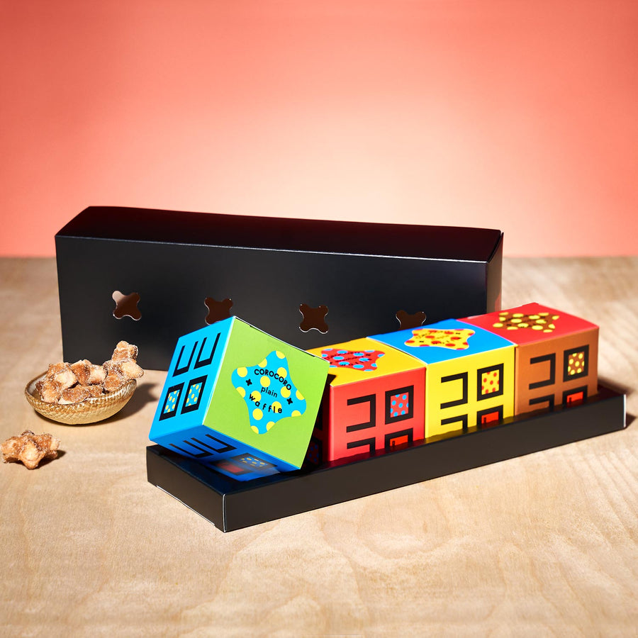 Korokoro Waffle Cube Gift Set (4 Boxes, 4 Flavors)