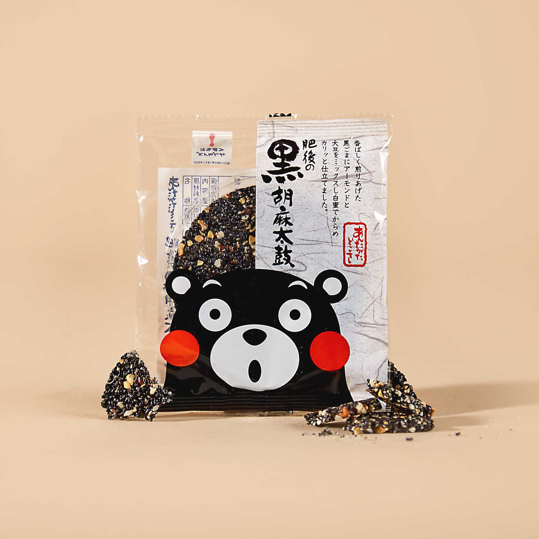 Market - Black Sesame Taiko: Kumamon Design (10 Pieces)