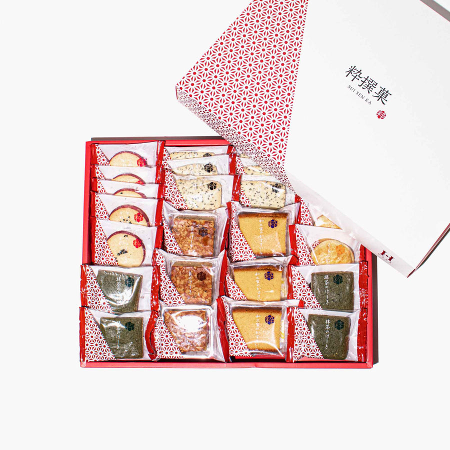 Nakajima Taishodo Gift Box: Japanese Baked Goods (25 Pieces, 6 Flavors)